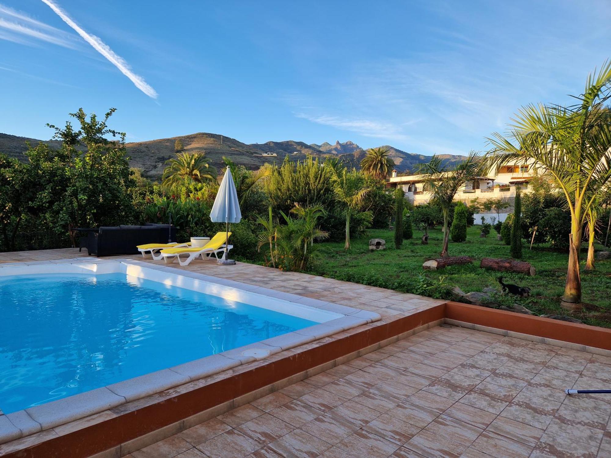 Villa Casa Con Piscina, High-Speed Wi-Fi Y Vistas Santa Brígida Exterior foto